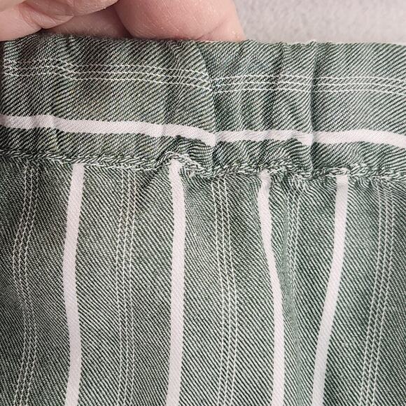 Cozy Earth Soft Woven Lounge Pants Women XL Green White Striped Pajama EUC - Picture 8 of 14